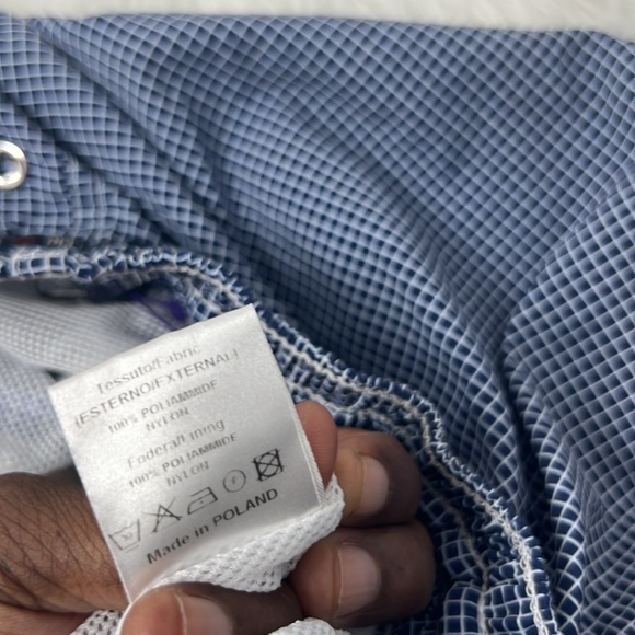 pal zileri concept Check swim trunk Men’s 4XL Inseam 5.5” Blue Swimwear - Picture 6 of 10